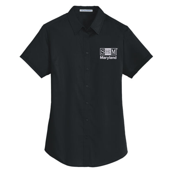 Maryland SHRM Embroidered - Women's Short Sleeve SuperPro Twill Shirt Thumbnail
