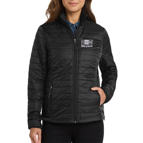 Maryland SHRM Embroidered - Ladies Packable Puffy Jacket Thumbnail